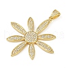 Brass Micro Pave Cubic Zirconia Pendants KK-M322-27G-2