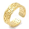 304 Stainless Steel Textured Open Cuff Ring for Women RJEW-I098-34G-1
