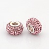 Resin Rhinestone European Beads CPDL-J018-15x10mm-27S-1