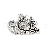 Tibetan Style Alloy Pendants PALLOY-P310-01B-AS-1