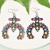 Alloy Synthetic Turquoise Dangle Earrings for Women EJEW-U053-10AS-01-3