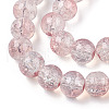 Transparent Crackle Baking Painted Glass Beads Strands DGLA-T003-01A-13-3