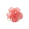 Handmade Glass Seed Beaded Sakura Pendants PALLOY-MZ00763-5