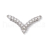 Rack Plating Brass Micro Pave Clear Cubic Zirconia Chandelier Component Link KK-C019-25P-1