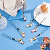 12Pcs 6 Styles Alloy Enmal Pendant Decorations HJEW-GO00018-4