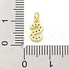 Letter Brass Micro Pave Clear Cubic Zirconia Pendants KK-K354-06G-S-3