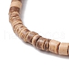Natural Coconut with Synthetic Turquoise Beads Stretch Bracelets for Men Women BJEW-JB11739-02-4