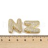 Brass Micro Pave Clear Cubic Zirconia Pendants KK-Z041-01G-N-3