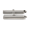 Brass Slide On End Clasp Tubes KK-N254-119P-04-1