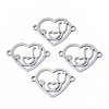 Tarnish Resistant Valentine's Day 201 Stainless Steel Links Connectors STAS-N091-114-1