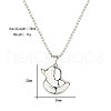 Stainless Steel Box Chain Duck Pendant Necklaces GZ1226-2-1