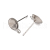 Anti-Tarnish 304 Stainless Steel Stud Earring Findings STAS-S151-01P-E-2