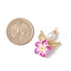 Seed Glass & Polymer Clay Pendants PALLOY-MZ00677-3