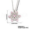 Elegant Brass Cubic Zirconia Snowflake Pendant Necklaces EH2913-1-1