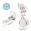 SUNNYCLUE 50Pcs 304 Stainless Steel Clip-on Earring Findings STAS-SC0004-24-2