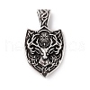 Tibetan Style 304 Stainless Steel Pendants STAS-P305-17AS-2