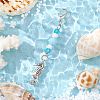 Ocean Theme Alloy Charm & Glass Beads Pendant Decorations HJEW-JM03156-07-1