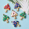 8Pcs 4 Colors Autumn Theme Rack Plating Alloy Enamel Pendants ENAM-YW0003-35-5