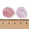 UV Plating Luminous Rainbow Iridescent Acrylic Beads LACR-R001-15A-5