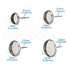 Craftdady 304 Stainless Steel Stud Earring Settings STAS-CD0001-01P-9