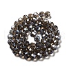 Electroplate Transparent Glass Beads Strands EGLA-A035-T8mm-A16-2