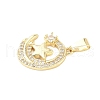Brass Micro Pave Cubic Zirconia Pendants KK-D357-16F-G-2