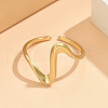 Wave 304 Stainless Steel Cuff Rings FS-WG0CC98-02-2