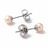 Mother's Day Jewellery Natural Pearl Ear Studs EJEW-P223-01A-P02-2