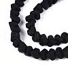 Frosted Opaque Glass Beads Strands GLAA-N017-4mm-01-3