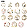 15Pcs 15 Styles Alloy Enamel Pendants FIND-YW0004-73-1