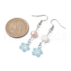 Mother's Day Jewellery Natural Pearl Dangle Earrings EJEW-MZ00120-02-3