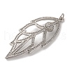 Brass Micro Pave Cubic Zirconia Big Pendants KK-U076-08P-2