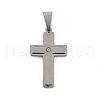 304 Stainless Steel Rhinestone Pendants STAS-G346-47A-P-1
