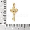 Brass Micro Pave Clear Cubic Zirconia Pendant KK-I712-58G-04-3
