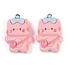 Cat Shape Resin Pendants RESI-U004-02C-1
