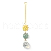 Wire Wrapped Nuggets Natural Fluorite Pendant Decorations HJEW-C008-03E-G-1