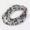 Electroplate Glass Beads Strands EGLA-A034-J6mm-P03-2