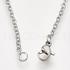 201 Stainless Steel Puppy Pendant Necklaces NJEW-T009-JN041-1-40-3