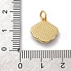 Brass Pave Natural Black Lip Shell Pendants KK-P308-05G-01-3