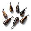 Natural Tiger Eye Pendants G-F707-07-1