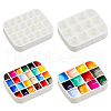 6Pcs 2 Style Plastic Empty Watercolor Paint Pan Sets AJEW-PH0011-30-1
