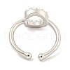 Rack Plating Brass Open Cuff Rings for Women RJEW-F162-01P-C-3