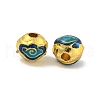 Rack Plating Brass Enamel Beads KK-P277-36G-3