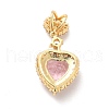 Brass Micro Pave Clear Cubic Zirconia Pendants KK-I695-005B-2