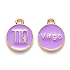 Alloy Enamel Pendants X-ENAM-S124-01B-01B-1