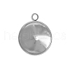 304 Stainless Steel Pendant Cabochon Settings PW-WG002AB-04-1