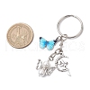 5Pcs Iron Alloy Shell Pearl Keychains KEYC-JKC01228-3
