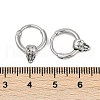 Snake Head 316 Surgical Stainless Steel Hoop Earrings EJEW-G416-41B-AS-5