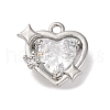 Brass Micro Pave Cubic Zirconia Pendants KK-U042-20P-1