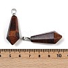 Dyed & Heated Natural Red Tiger Eye Pointed Pendants G-I314-02P-11-6